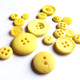 Yellow Buttons in Mixed Sizes - 100g Bag